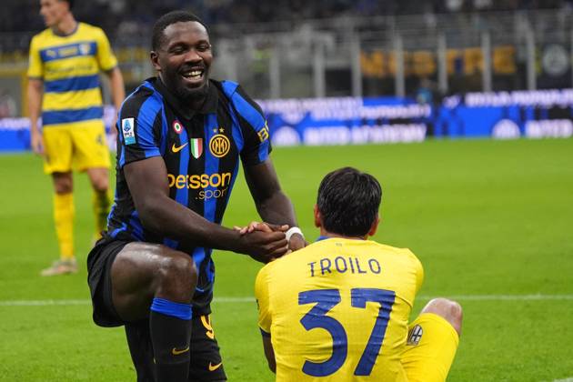 SOCCER - Serie A - Inter - FC Internazionale vs. Parma Calcio Photo by IPA ABACAPRESS.COM89514832 - Marcus Thuram, during the Italian Serie A soccer match between FC Internazionale and Parma Calcio 1913 at the Giuseppe Meazza Stadium in Milan on October 10, 2026. Milan Italy Copyright: xIPAxSport ABACAx