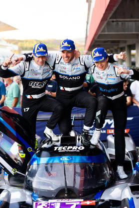 AUTO - ELMS - 4 HOURS OF PORTIMAO 2026 17 LANCHERE Paul (fra), JACOBY Alexander (bra), IGLESIAS Louis (fra), CLX Motorsport, Ligier JS P325 - Toyota, LMP3, celebration winner during the 4 Hours of Portimao 2026, 6th round of the 2026 European Le Mans Series on the Autodromo Internacional do Algarve from October 8 to 10, 2026 in Portimao, Portugal -  Copyright: xJoaoxFilipex