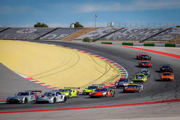 AUTO - ELMS - 4 HOURS OF PORTIMAO 2026 75 KURZEJEWSKI Matt (usa), SARGENT Thomas (usa), LIETZ Richard (aut), Proton Competition, Porsche 911 GT3 R LMGT3, LMGT3, action, 62 AL-KHELAIFI Abdulla Ali (qat), HANSES Julian (ger), ARON Ralf (est), Team Qatar by Iron Lynx, Mercedes-AMG LMGT3, LMGT3, action during the 4 Hours of Portimao 2026, 6th round of the 2026 European Le Mans Series on the Autodromo Internacional do Algarve from October 8 to 10, 2026 in Portimao, Portugal - PortimaoPortugal Copyright: xPauloxMariax