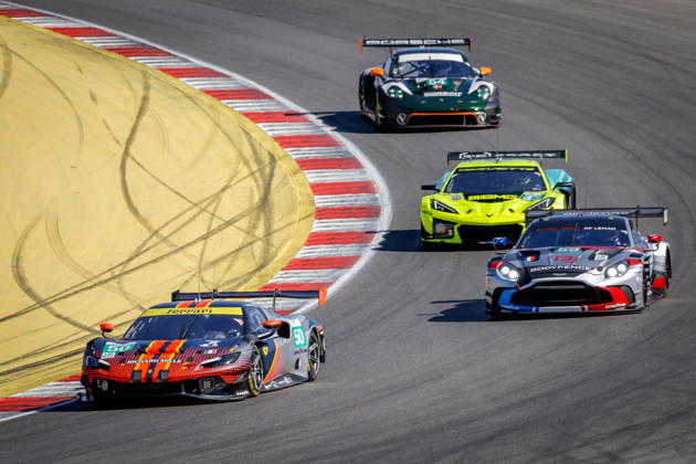 AUTO - ELMS - 4 HOURS OF PORTIMAO 2026 50 TOLEDO Custodio (usa), WADOUX Lilou (fra), AGOSTINI Riccardo (ita), Richard Mille AF Corse, Ferrari 296 LMGT3 Evo, LMGT3, action during the 4 Hours of Portimao 2026, 6th round of the 2026 European Le Mans Series on the Autodromo Internacional do Algarve from October 8 to 10, 2026 in Portimao, Portugal - PortimaoPortugal Copyright: xPauloxMariax