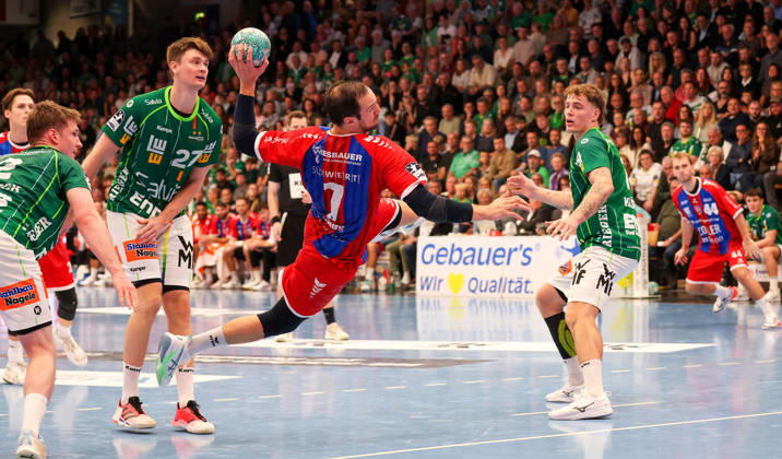 October 10, 2026, Germany, Göppingen, Opel HBL Bundesliga Handball, FRISCH AUF Göppingen vs. SG BBM Bietigheim, Dominik Claus (BBM)