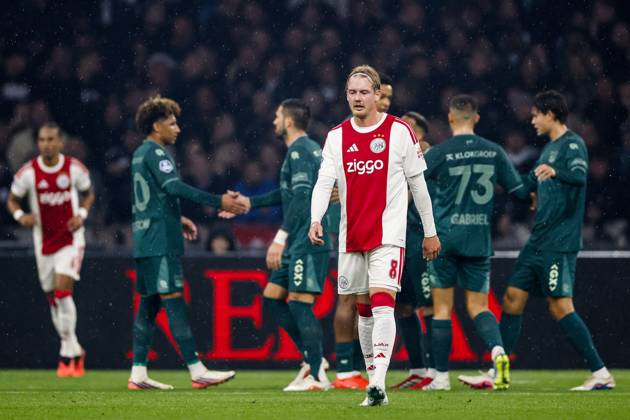 AMSTERDAM - Julian Brandt of Ajax reacts to the 1-1 draw during the Dutch Eredivisie match between AFC Ajax and NEC Nijmegen at the Johan Cruijff ArenA on October 10, 2026, in Amsterdam, the Netherlands. MAURICE VAN STEEN ANP Eredivisie 2026 27 xVIxANPxSportx xxANPxIVx 572058674 originalFilename: 572058674