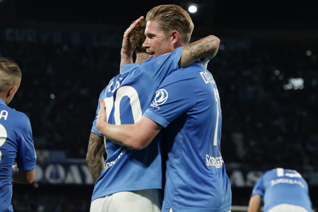 Serie a football match SSC Napoli vs Frosinone Napoli s Dutch midfielder Noa Lang celebrates after scoring a goal of 2-0 during the Serie A football match between SSC Napoli vs Frosinone at the Diego Armando Maradona Stadium in Naples, southern Italy, on October 10, 2026. ABP18215 Copyright: xAntonioxBalascox