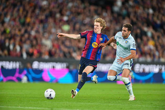 FC Barcelona, Barca v GETAFE CF SPOTIFY CAMP NOU. BARCELONA October 10,2026 FC BARCELONA vs GETAFE CF OCTOBER 10 ,2026 Anthony Gordon (17) of FC Barcelona vies with Andres Garcia (21) of Getafe CFduring the match between FC Barcelona and Getafe CF corresponding to the eighth day of La Liga EA Sports at at Spotify Camp Nou in Barcelona, Spain. Barcelona ESP Copyright: xS.xRosx