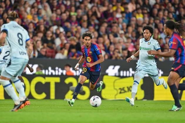 FC Barcelona, Barca v GETAFE CF SPOTIFY CAMP NOU. BARCELONA October 10,2026 FC BARCELONA vs GETAFE CF OCTOBER 10 ,2026 Lamine Yamal (10) of FC Barcelona during the match between FC Barcelona and Getafe CF corresponding to the eighth day of La Liga EA Sports at at Spotify Camp Nou in Barcelona, Spain. Barcelona ESP Copyright: xS.xRosx