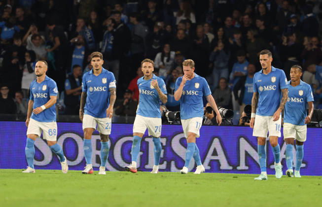 October 10, 2026, Napoli, Campania, ITALIA: Goal the Noa Lang of SSC Napoli during the 2026 27 Serie A match between SSC Napoli and FC Frosinone, played on October 10, 2026, at the Stadio Diego Armando Maradona in Naples Serie A Football Match Ã¢â‚¬ 2026 27 Season: Napoli Vs. Frosinone  - ZUMAs236 20261010_aap_s236_043 Copyright: xFabioxSassox