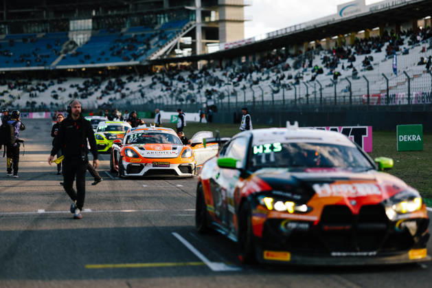 ADAC GT4 Germany, 11. + 12. Rennen Hockenheim 2026 92 Porsche 718 Cayman GT4 Clubsport, Team Wimmer Werk Motorsport: Egor Litvinenko, Oskar Dix, 77 BMW M4 GT4 Evo, ME Motorsport: Linus Hahne, Philip Wiskirchen - picture by Gruppe C Photography Sachsenring Germany Copyright: xGruppexCxPhotographyx