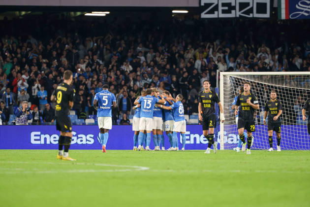 October 10, 2026, Napoli, Campania, ITALIA: Goal the Kevi De Bruyne of SSC Napoli during the 2026 27 Serie A match between SSC Napoli and FC Frosinone, played on October 10, 2026, at the Stadio Diego Armando Maradona in Naples Serie A Football Match Ã¢â‚¬ 2026 27 Season: Napoli Vs. Frosinone  - ZUMAs236 20261010_aap_s236_058 Copyright: xFabioxSassox