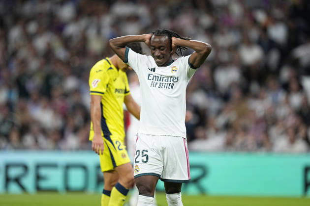 October 10, 2026, Madrid, Madrid, Spain: Yan Diomande of Real Madrid CF laments during the Spanish League, LaLiga EA Sports, football match between Real Madrid and Villarreal CF at Bernabeu stadium on October 10, 2026, in Madrid, Spain. Madrid Spain - ZUMAa181 20261010_zaa_a181_143 Copyright: xOscarxJ.xBarrosox