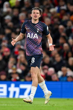 MANCHESTER, ENGLAND, OCT 10: Conor Gallagher of Tottenham Hotspur reacts during the Premier League match between Manchester United, ManU and Tottenham Hotspur at Old Trafford in Manchester, England (Will Palmer Sports Press Photo) Copyright: xWillxPalmer SportsxPressxPhotox Sportspressphoto_SPR251613