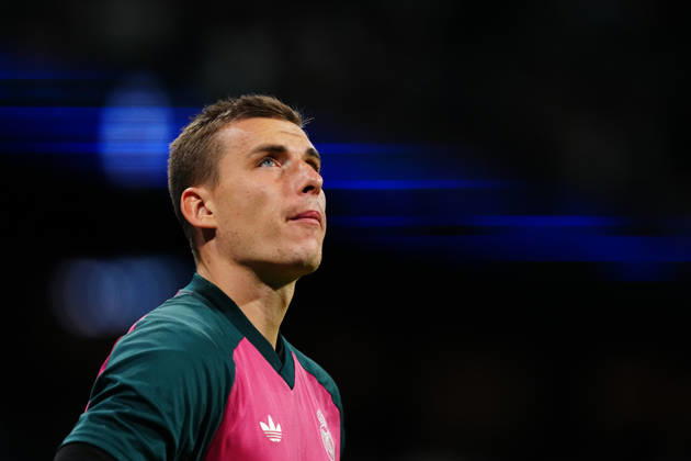 Real Madrid v Villarreal - LaLiga EA Sports 2026 27 MD8 MADRID, SPAIN - OCTOBER 10: Andriy Lunin of Real Madrid looks on before the LaLiga EA Sports match between Real Madrid CF and Villarreal CF at Santiago Bernabeu on October 10, 2026 in Madrid, Spain. Madrid Santiago Bernabeu Madrid Spain Copyright: x x2026xGokhanxTanerx xPSxImagesxGokhanxTanerx xPSxImagesx
