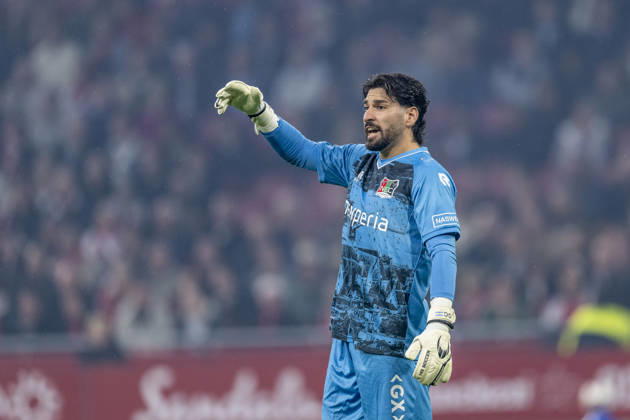 AMSTERDAM N E C Nijmegen goalkeeper Gonzalo Crettaz during the Vriendenloterij Eredivisie match between Ajax and N E C at the Johan Cruijff ArenA on October 10, 2026, in Amsterdam, Netherlands. Photo by DeFodi Images