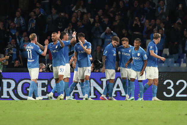 SOCCER - Serie A - SSC Napoli vs. Frosinone Calcio Photo by IPA ABACAPRESS.COM89517628 - Noa Lang of Societa Sportiva Calcio Napoli scores the goal to make it 2-0 during the 2026 2027 Serie A match between SSC Napoli and Frosinone Calcio at the Diego Armando Maradona Stadium in Naples, Italy. Naples Italy Copyright: xIPAxSport ABACAx