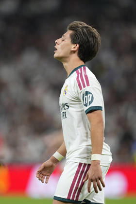 October 10, 2026, Madrid, Madrid, Spain: Arda Guler of Real Madrid CF laments during the Spanish League, LaLiga EA Sports, football match between Real Madrid and Villarreal CF at Bernabeu stadium on October 10, 2026, in Madrid, Spain. Real Madrid V Villarreal CF - LaLiga EA Sports  - ZUMAa181 20261010_zaa_a181_185 Copyright: xOscarxJ.xBarrosox