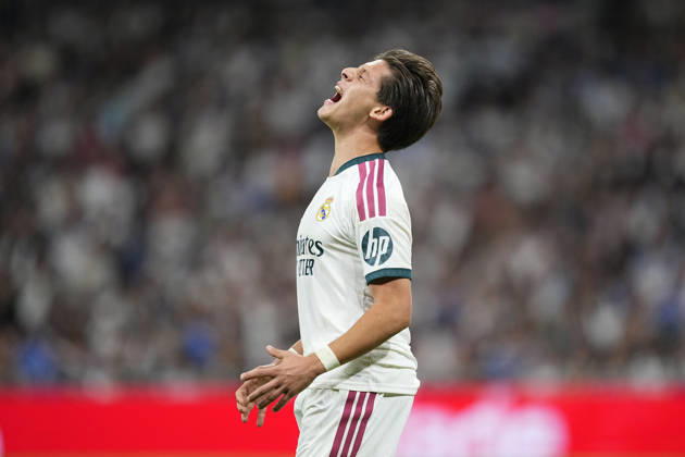October 10, 2026, Madrid, Madrid, Spain: Arda Guler of Real Madrid CF laments during the Spanish League, LaLiga EA Sports, football match between Real Madrid and Villarreal CF at Bernabeu stadium on October 10, 2026, in Madrid, Spain. Real Madrid V Villarreal CF - LaLiga EA Sports  - ZUMAa181 20261010_zaa_a181_188 Copyright: xOscarxJ.xBarrosox