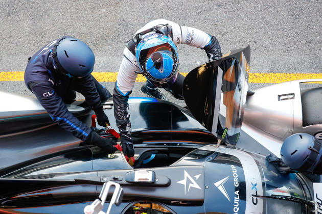 AUTO - ELMS - 4 HOURS OF PORTIMAO 2026 47 KOLOVOS Georgios (gre), HABSBURG Ferdinand (aut), MILESI Charles (fra), CLX Motorsport, Oreca 07 - Gibson, LMP2 Pro Am, portrait Refuelling, drivers changing, during the 4 Hours of Portimao 2026, 6th round of the 2026 European Le Mans Series on the Autodromo Internacional do Algarve from October 8 to 10, 2026 in Portimao, Portugal - PortimaoPortugal Copyright: xPauloxMariax