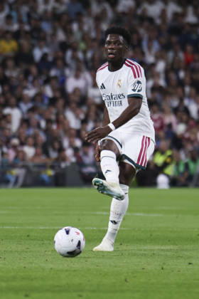 Real Madrid vs. Villarreal, La Liga EA Sports 2026, October 10, 2026, Santiago Bernabéu Stadium, Madrid, Spain Aurelien Tchouameni of Real Madrid during the La Liga EA Sports match between Real Madrid and Villarreal at Santiago Bernabéu Stadium on October 10, 2026, in Madrid, Spain Madrid Santiago Bernabéu Stadium Madrid Spain Copyright: xAlejandroxMatiasxAcostax