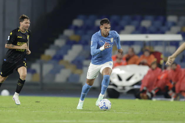 Serie a football match SSC Napoli vs Frosinone Napoli s Brazilian forward Giovane during the Serie A football match between SSC Napoli vs Frosinone at the Diego Armando Maradona Stadium in Naples, southern Italy, on October 10, 2026. _BPH9839 Copyright: xAntonioxBalascox