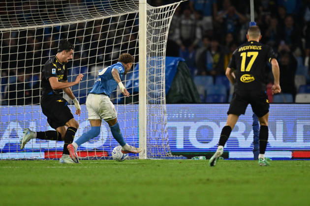 RECORD DATE NOT STATED 10th October 2026; Stadio Diego Armando Maradona, Naples, Italy; Italian Serie A Football, Napoli versus Frosinone; Noa Lang of Napoli scores the goal for 2-0 DomenicoxCippitelli