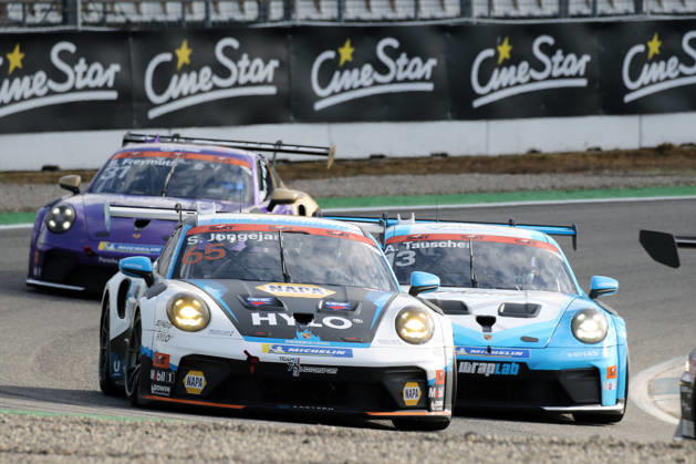 Porsche Sixt Carrera Cup Germany Final at the Hockenheimring, October 9–11, 2026 Porsche Sixt Carrera Cup Germany Final at the Hockenheimring, October 9–11, 2026 Race on Saturday Pictured: Sam Jongejan (NED), Alexander Tauscher (DEU), and Sebastian Freymuth (DEU) Copyright: xBEAUTIFULxSPORTS Bernhardtx