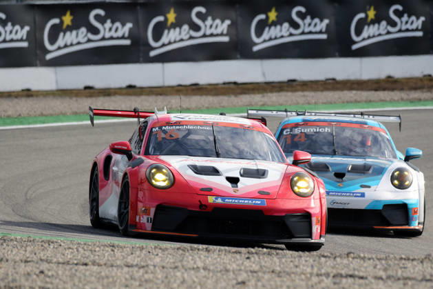 Porsche Sixt Carrera Cup Germany Final at the Hockenheimring, October 9–11, 2026 Porsche Sixt Carrera Cup Germany Final at the Hockenheimring, October 9–11, 2026 Race: Saturday Pictured: Max Mutschlechner (GER) and Celeb Sumich (AUS) Copyright: xBEAUTIFULxSPORTS Bernhardtx
