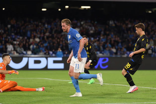 October 10, 2026, Napoli, Campania, ITALIA: Goal the Kevi De Bruyne of SSC Napoli during the 2026 27 Serie A match between SSC Napoli and FC Frosinone, played on October 10, 2026, at the Stadio Diego Armando Maradona in Naples Serie A Football Match Ã¢â‚¬ 2026 27 Season: Napoli Vs. Frosinone  - ZUMAs236 20261010_aap_s236_103 Copyright: xFabioxSassox