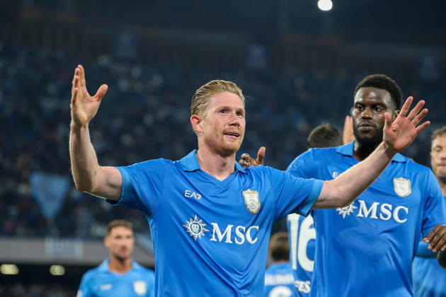 October 10, 2026, Napoli, Campania, ITALIA: Goal the Kevi De Bruyne of SSC Napoli during the 2026 27 Serie A match between SSC Napoli and FC Frosinone, played on October 10, 2026, at the Stadio Diego Armando Maradona in Naples Serie A Football Match Ã¢â‚¬ 2026 27 Season: Napoli Vs. Frosinone  - ZUMAs236 20261010_aap_s236_116 Copyright: xFabioxSassox