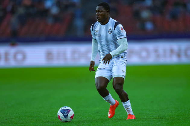 FC Zurich vs. FC Thun, Brack Super League, October 10, 2026; Umeh Emmanuel 11, FC Zurich during the Brack Super League soccer match between FC Zurich and FC Thun on October 10, 2026, at Letzigrund Stadium, Zurich, Switzerland; Zurich, Letzigrund Stadium, Zurich, Switzerland