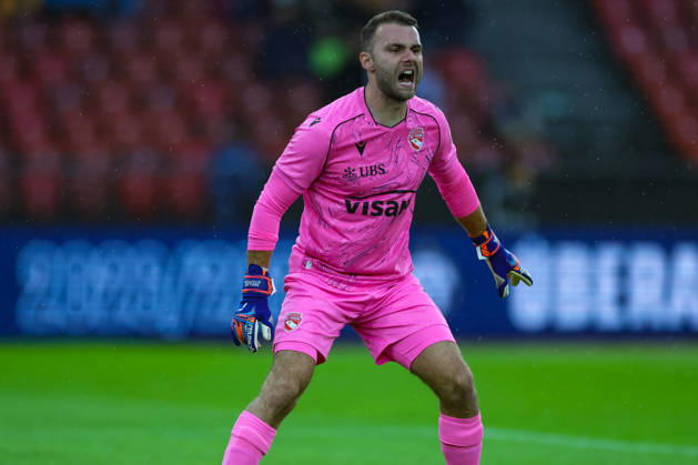 FC Zurich vs. FC Thun, Brack Super League, October 10, 2026. Niklas Steffen 1, FC Thun, during the Brack Super League soccer match between FC Zurich and FC Thun on October 10, 2026, at Letzigrund Stadium, Zurich, Switzerland. Zurich, Letzigrund Stadium, Zurich, Switzerland
