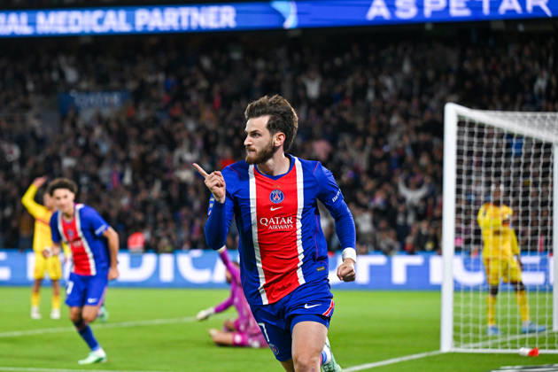Paris Saint-Germain v Le Mans FC - Ligue 1 McDonald s 2026 2027 Khvicha KVARATSKHELIA of Paris Saint-Germain celebrate after scores during Ligue 1 McDonald s match between Paris and Le Mans at Parc des Princes on October 10, 2026 in Paris, France. Paris France  Copyright: xBaptistexFernandezx 776573319