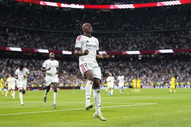 October 10, 2026, Madrid, Madrid, Spain: Yan Diomande of Real Madrid CF celebrates after scoring his team s first goal during the Spanish League, LaLiga EA Sports, football match between Real Madrid and Villarreal CF at Bernabeu stadium on October 10, 2026, in Madrid, Spain. Madrid Spain - ZUMAa181 20261010_zaa_a181_235 Copyright: xOscarxJ.xBarrosox