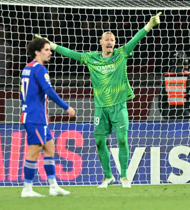 PSG v Le Mans FC - French Ligue 1 PARIS, FRANCE - OCTOBER 10: Matvey Safonov of Paris Saint - Germain in action during the French Ligue 1 (L1) soccer match between Paris Saint-Germain (PSG) and Le Mans FC at Parc des Princes stadium in Paris, France on October 10, 2026. Mustafa Yalcin Anadolu Paris France. Editorial use only. Please get in touch for any other usage. Copyright: x2026xAnadoluxMustafaxYalcinx