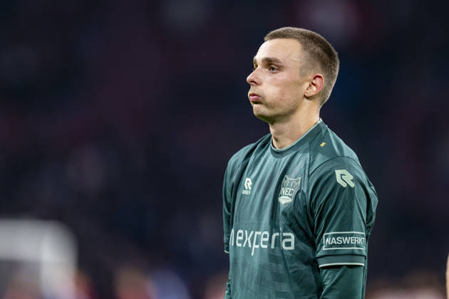 AMSTERDAM: NEC Nijmegen midfielder Darko Nejasmic during the Vriendenloterij Eredivisie match between Ajax and NEC at the Johan Cruijff ArenA on October 10, 2026, in Amsterdam, the Netherlands. Photo by DeFodi Images