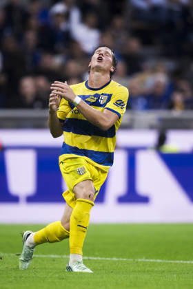 FC Internazionale v Parma Calcio - Serie A Giovanni Fabbian of Parma Calcio looks dejected during the Serie A football match between FC Internazionale and Parma Calcio. Milan Italy Copyright: xNicolòxCampox