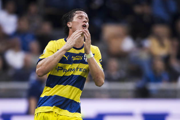 FC Internazionale v Parma Calcio - Serie A Giovanni Fabbian of Parma Calcio looks dejected during the Serie A football match between FC Internazionale and Parma Calcio. Milan Italy Copyright: xNicolòxCampox