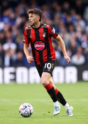 Chelsea gegen Bournemouth, 10. Oktober 2026, London, Premier League, Fußball, Chelsea gegen Bournemouth, Ryan Christie von Bournemouth, Foto: Jacques Feeney, Abseits, London, Großbritannien Copyright: xJacquesxFeeneyx xOffsidexOffside