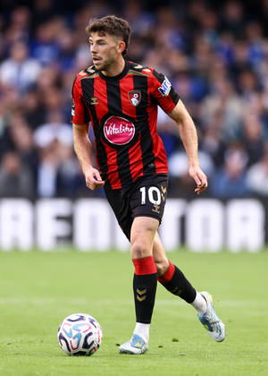 Chelsea gegen Bournemouth, 10. Oktober 2026, London, Premier League, Fußball, Chelsea gegen Bournemouth, Ryan Christie von Bournemouth, Foto: Jacques Feeney, Abseits, London, Großbritannien Copyright: xJacquesxFeeneyx xOffsidexOffside