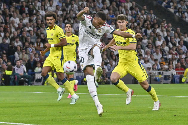 October 10, 2026, Madrid, Madrid, Spain: 10 KYLIAN MBAPPE of Real Madrid CF shoots for goal during the match on Matchday 8 of the 2026-27 National League First Division Championship between REAL MADRID C.F. and VILLARREAL CF, played at the Bernabeu Stadium on October 10, 2026, in Madrid, Spain. REAL MADRID C.F. Vs. VILLARREAL CF - 2026 27 National League First Division Championship 10.10.26 - ZUMAc312 20261010_zsp_c312_110 Copyright: xOscarxManuelxSanchezx