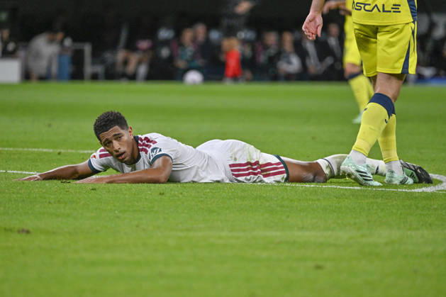 October 10, 2026, Madrid, Madrid, Spain: 5 JUDE BELLINGHAM of Real Madrid CF during the match on Matchday 8 of the 2026-27 National League First Division Championship between REAL MADRID C.F. and VILLARREAL CF, played at the Bernabeu Stadium on October 10, 2026, in Madrid, Spain. REAL MADRID C.F. Vs. VILLARREAL CF - 2026 27 National League First Division Championship 10.10.26 - ZUMAc312 20261010_zsp_c312_169 Copyright: xOscarxManuelxSanchezx