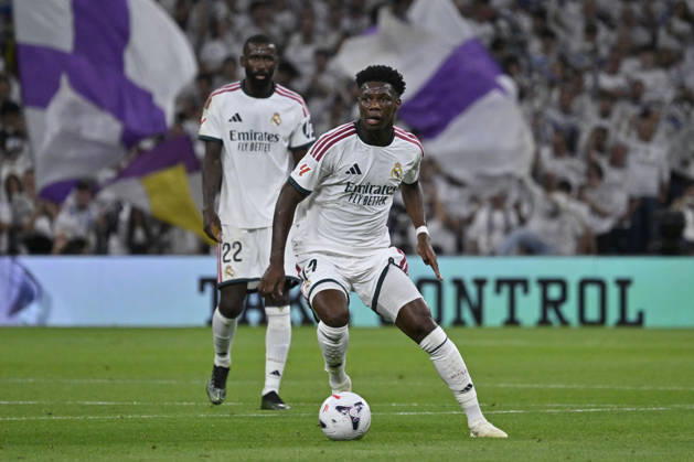October 10, 2026, Madrid, Madrid, Spain: 14 AURELIEN TCHOUAMENI of Real Madrid CF in action during the match on Matchday 8 of the 2026-27 National League First Division Championship between REAL MADRID C.F. and VILLARREAL CF, played at the Bernabeu Stadium on October 10, 2026, in Madrid, Spain. REAL MADRID C.F. Vs. VILLARREAL CF - 2026 27 National League First Division Championship 10.10.26 - ZUMAc312 20261010_zsp_c312_180 Copyright: xOscarxManuelxSanchezx
