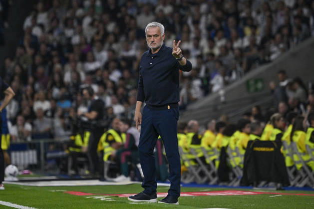 October 10, 2026, Madrid, Madrid, Spain: JOSE MOURINHO heach coach of Real Madrid CF gesturing with his hands during the match on Matchday 8 of the 2026-27 National League First Division Championship between REAL MADRID C.F. and VILLARREAL CF, played at the Bernabeu Stadium on October 10, 2026, in Madrid, Spain. Madrid Spain - ZUMAc312 20261010_zsp_c312_218 Copyright: xOscarxManuelxSanchezx