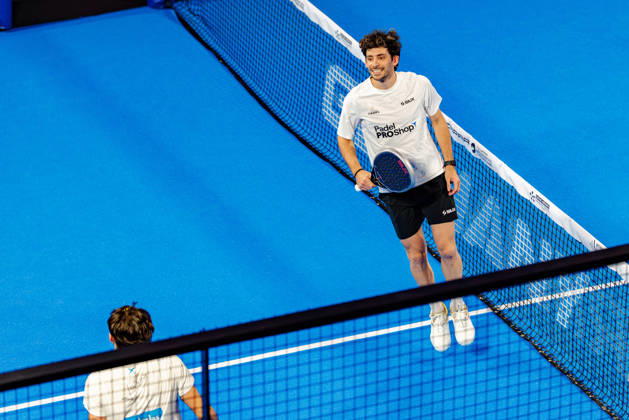 DÜSSELDORF, GERMANY - 11 OCTOBER 2026: Image shows the celebration of Franco Stupaczuk (ARG) during CUPRA Germany Premier Padel P2 2026 Day 7: Semifinals at CASTELLO Düsseldorf on 11 10 2026 in Düsseldorf, Germany. Germany Copyright: xFröhlichxPascalx