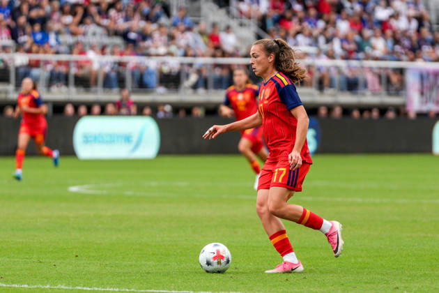 USA v Spain - Women s International Friendly, Länderspiel, Nationalmannschaft WASHINGTON D.C., UNITED STATES - OCTOBER 10: Lucia Corrales (17) of Spain in actionduring Women s International Friendly football match between USA and Spain at Audi Field Stadium in Washington D.C., United States on October 10, 2026. Hasan Akbas Anadolu District of Columbia United States. Editorial use only. Please get in touch for any other usage. Copyright: x2026xAnadoluxHasanxAkbasx