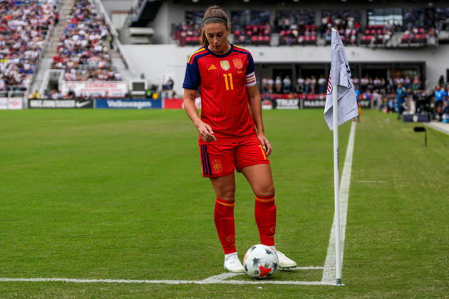 USA v Spain - Women s International Friendly, Länderspiel, Nationalmannschaft WASHINGTON D.C., UNITED STATES - OCTOBER 10: Alexia Putellas (11) of Spain uses a freekick during Women s International Friendly football match between USA and Spain at Audi Field Stadium in Washington D.C., United States on October 10, 2026. Hasan Akbas Anadolu District of Columbia United States. Editorial use only. Please get in touch for any other usage. Copyright: x2026xAnadoluxHasanxAkbasx