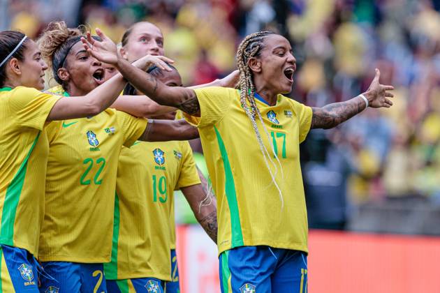 RECORD DATE NOT STATED match between Brazil and Argentina friendly 2026 Porto Alegre (RS), 10 10 2026 - Friendly match Women s national team, Nationalteam Brazil vs Argentina - Geise scores and celebrates her goal in the match between Brazil and Argentina, valid for the 2026 friendly match held at the Beira Rio stadium, in the city of Porto Alegre, on the afternoon of this Saturday, October 10, 2026. Credit: Wellington Rosa PHD Press TheNews2.(Foto: Phd Press Thenews2 imago images) SPO Copyright: xPHDxPRESSx