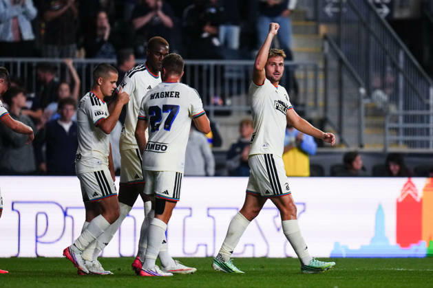 October 10, 2026: Philadelphia Union Forward Bruno Damiani (9) acknowledges the crowd after scoring a goal during the first half of an MLS, Fussball Herren, USA match against Real Salt Lake at Subaru Park in Chester, Pennsylvania. CSM MLS 2026: Union Vs Salt Lake OCT 10 - ZUMAc04_ 20261010_zma_c04_263 Copyright: xKylexRoddenx