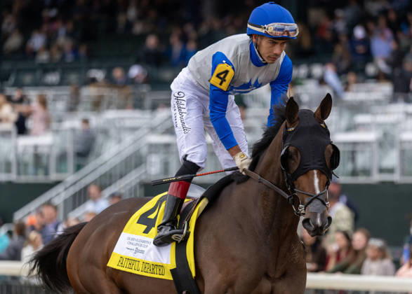 HORSE RACING 2026: QEII GI Day Keeneland OCT 10 October 10, 2026, Lexington, Ky, USA: Faithful Departed (4) ridden by Jose Ortiz in the post parade for the Queen Elizabeth II Challenge Cup on QEII GI Day on October 10, 2026. Candice Chavez Eclipse Sportswire CSM(Credit Image: Â {Serial Cal Media) Lexington Ky USA EDITORIAL USE ONLY Copyright: xx ZUMA-20261010_faf_cs17_075.jpg {Serialx csmphotothree532874