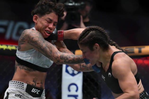 October 10, 2026, Las Vegas, Nevada, USA: LOOPY GODINEZ defeats KETLEN SOUZA by unanimous decision (29-28, 29-28, 29-28) during UFC Fight Night night the Meta APEX in Las Vegas. UFC Fight Night: Loopy Godinez Defeats Ketlen Souza By Unanimous Decision. - ZUMAo117 20261010_zsp_o117_009 Copyright: xMikaelxOnax