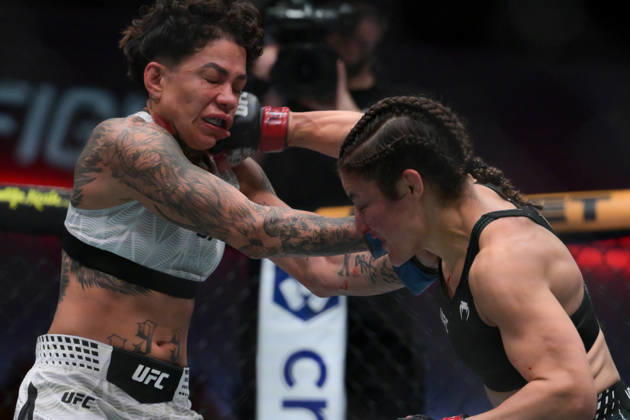 October 10, 2026, Las Vegas, Nevada, USA: LOOPY GODINEZ defeats KETLEN SOUZA by unanimous decision (29-28, 29-28, 29-28) during UFC Fight Night night the Meta APEX in Las Vegas. UFC Fight Night: Loopy Godinez Defeats Ketlen Souza By Unanimous Decision. - ZUMAo117 20261010_zsp_o117_011 Copyright: xMikaelxOnax