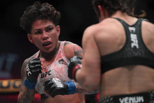 October 10, 2026, Las Vegas, Nevada, USA: LOOPY GODINEZ defeats KETLEN SOUZA by unanimous decision (29-28, 29-28, 29-28) during UFC Fight Night night the Meta APEX in Las Vegas. UFC Fight Night: Loopy Godinez Defeats Ketlen Souza By Unanimous Decision. - ZUMAo117 20261010_zsp_o117_014 Copyright: xMikaelxOnax